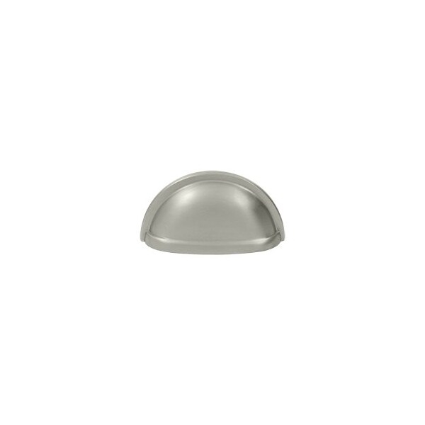 K43U15 Oval Shell Handle Pull Brushed Nickel, 10PK